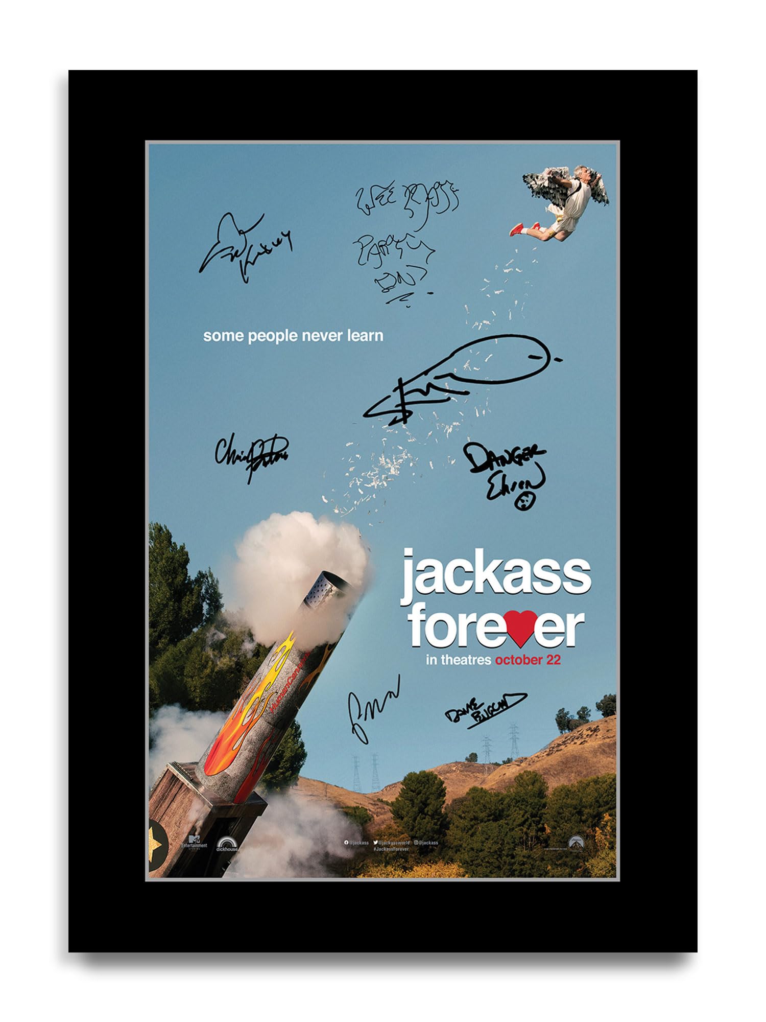 HWC Trading Jackass Forever Gifts Printed Poster Signed Autograph Picture for Movie Memorabilia Fans (ID-003272) - A4 Print Only