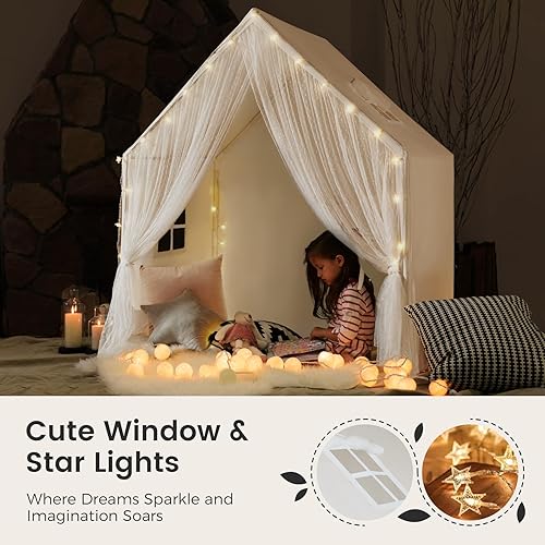 Miniatura 3 de Tiny Land - Tienda de campaña para niños y niñas, casa de juegos interior para niños pequeños, casa de juegos grande  Rincón de lectura (tienda de