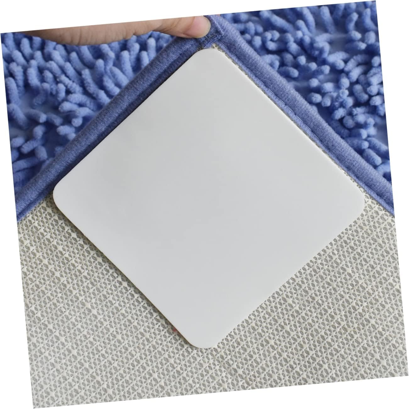 12pcs Non Slip Carpet Grippers for Area Rugs Washable Reusable Rug Stoppers Easy Installation to Prevent Sliding Curling Any Surface