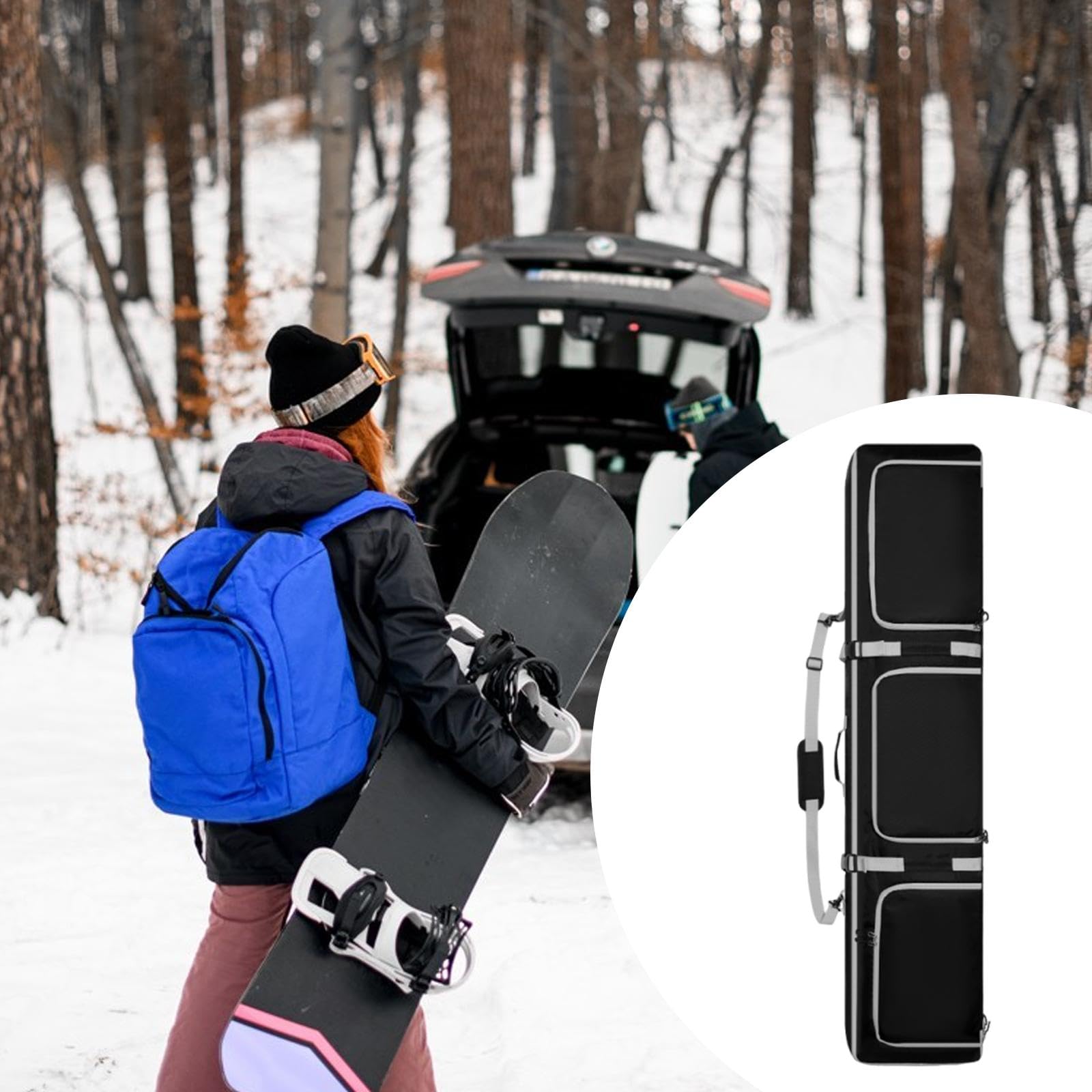 Custodia Per Snowboard Con Cinghia,Grigio