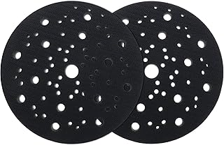 2PCS 150mm Soft Sponge Interface Pad Sanding Pad Sanding Disc Backing Pads 70 Holes for 6 Inch Hook & Loop Sanding Discs Grinding Wheels