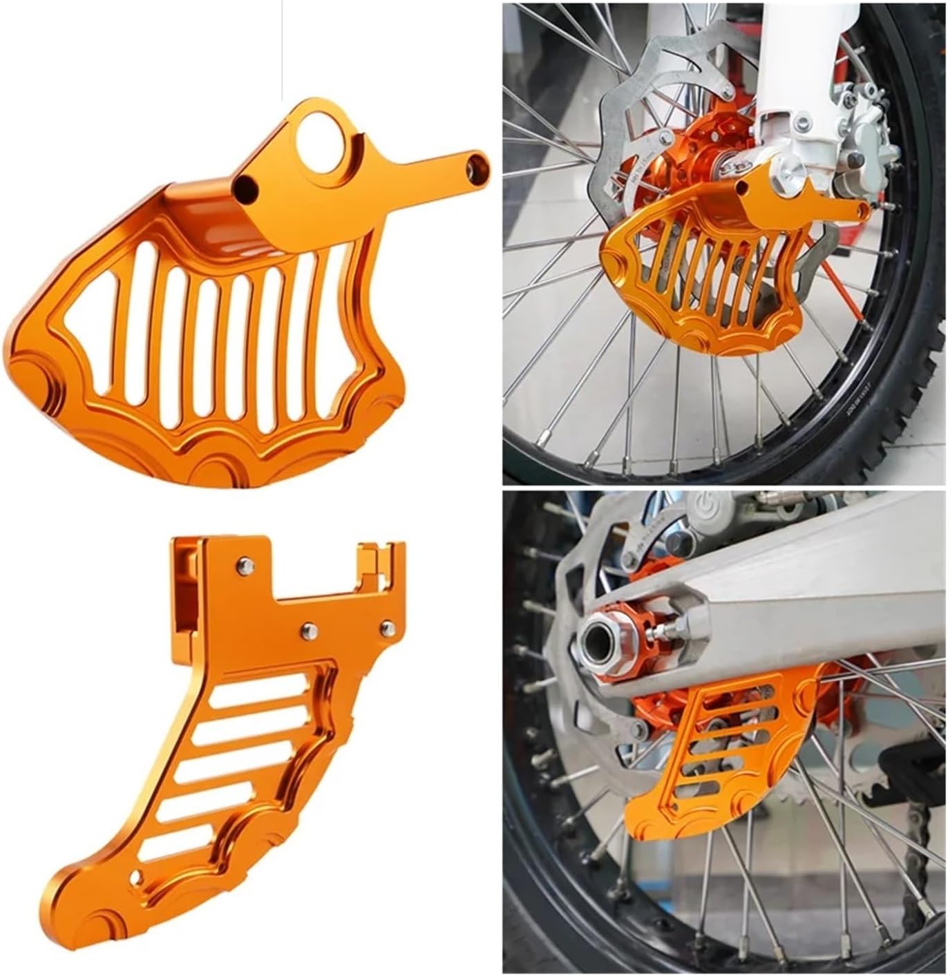 Motorcycle Front Rear Brake Disc Guard Protector Compatible with 125 250 300 350 400 450 500 EXC EXCF SX SXF XC XCF XCW TPI 6D 2016-2022 (Color : Kit Blue, Size : 5)