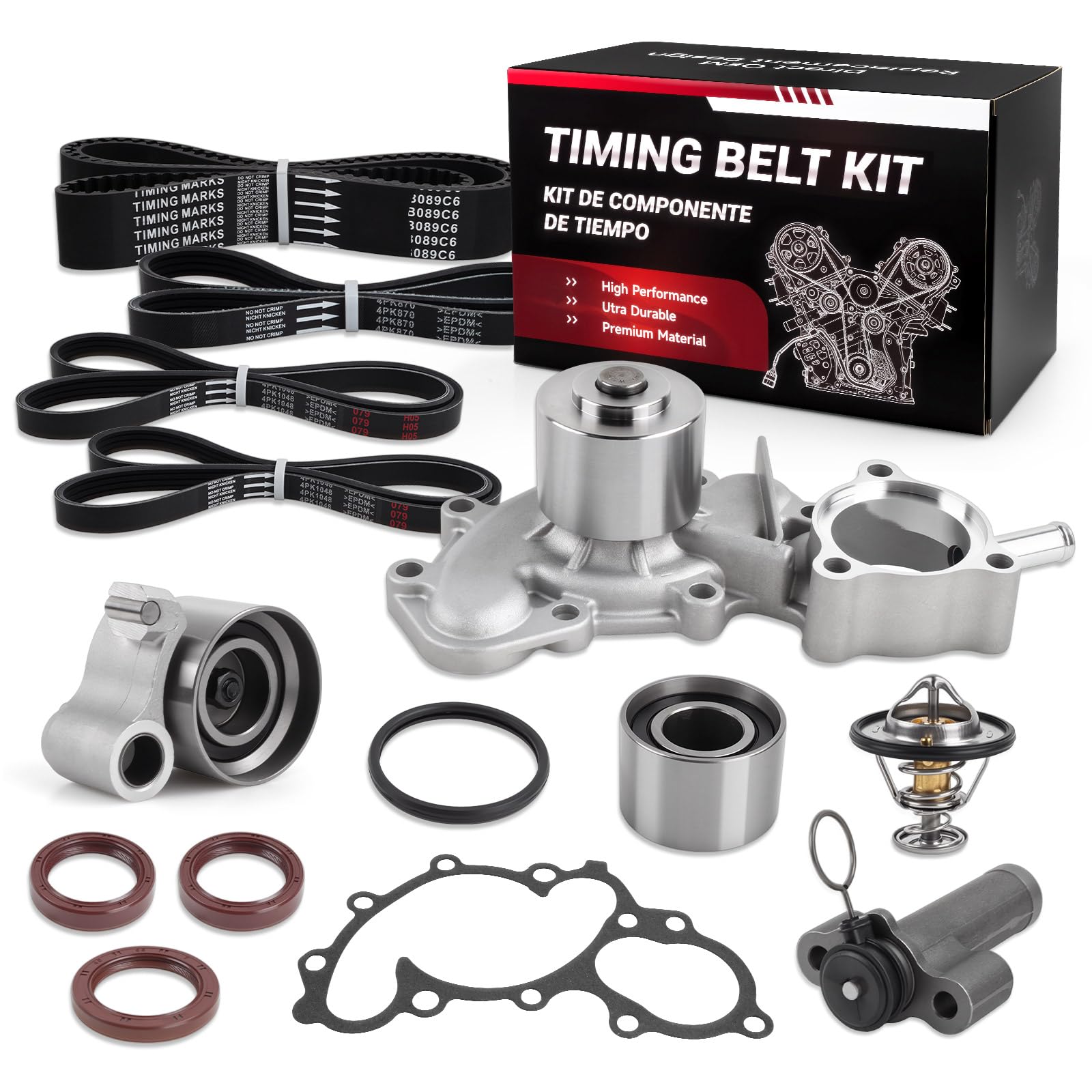Kit cinghia di distribuzione motore di aggiornamento w/pompa dell'acqua per