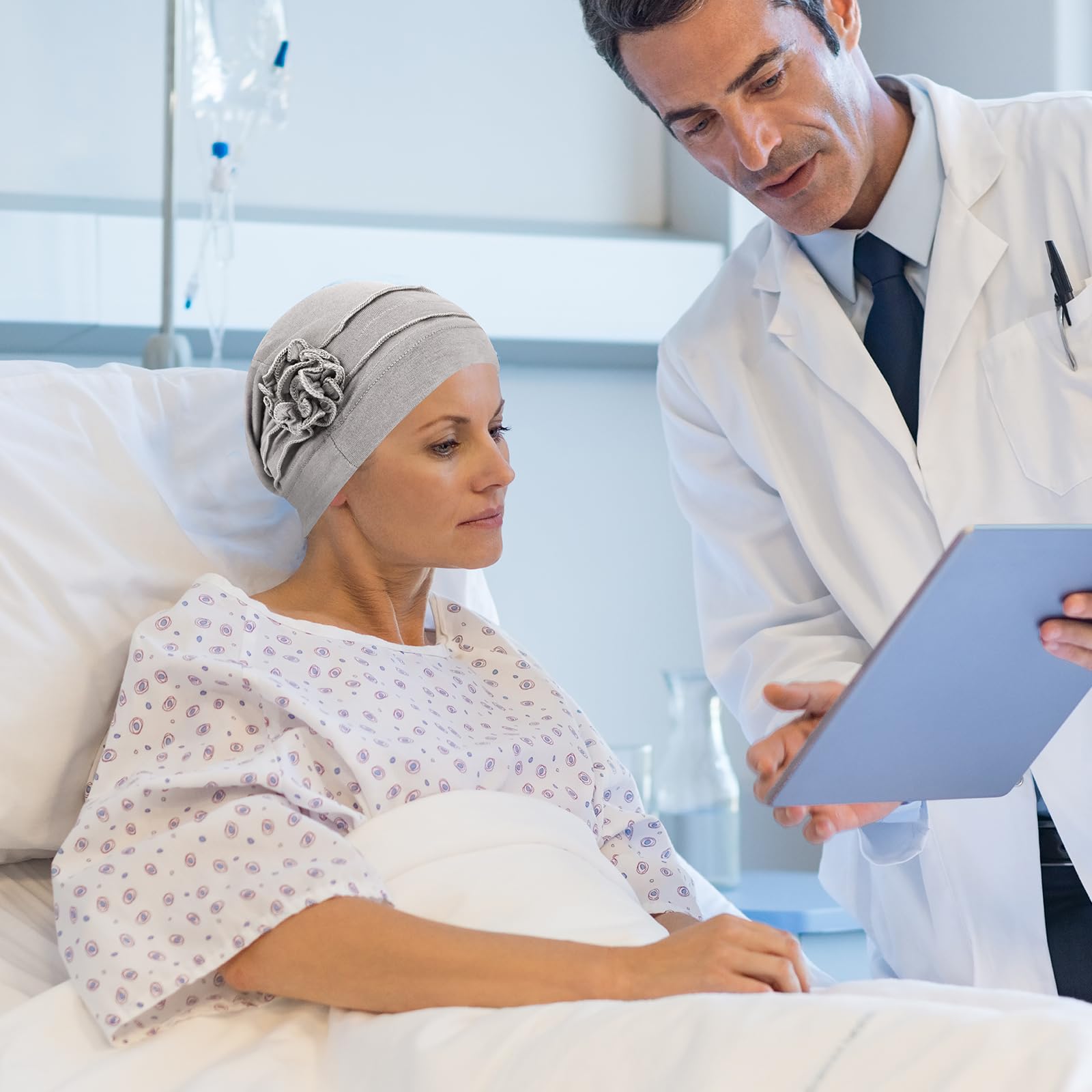 XEPST 4 szt. Chemioterapia Turban czapka dla kobiet, czapka onkologiczna dla kobiet, czapka z rakiem na wypadanie włosów, chusta na głowę damska