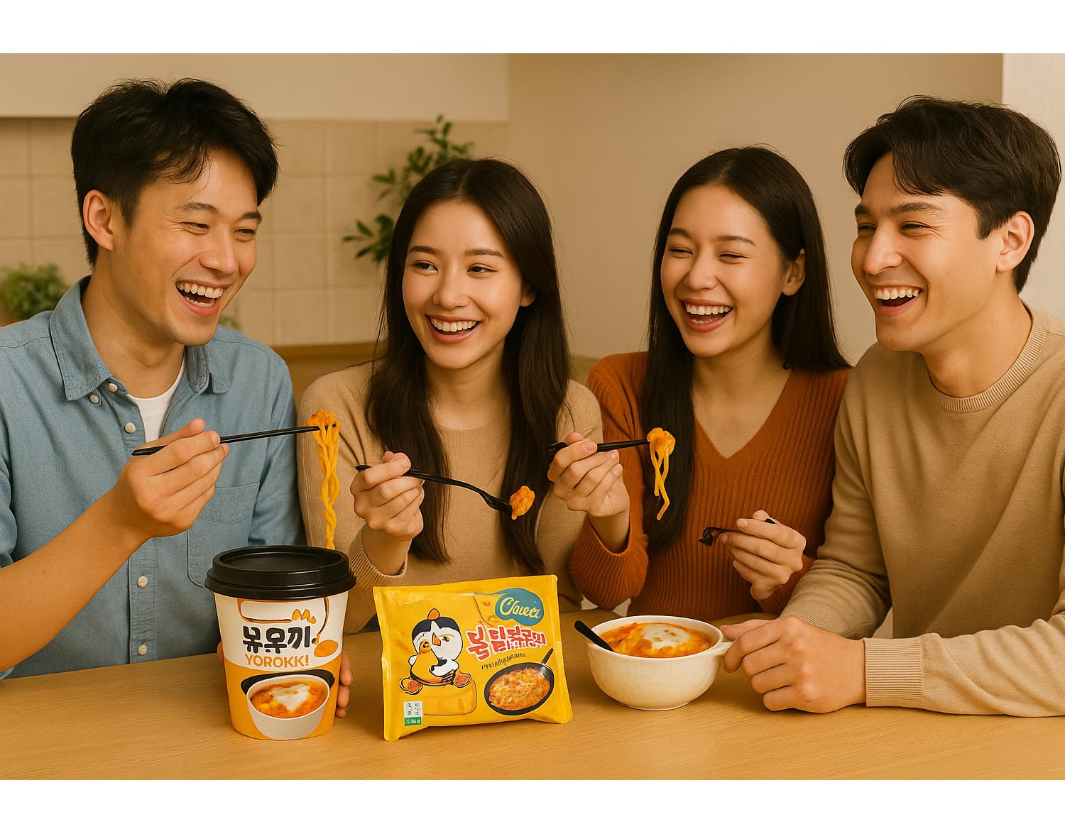 MiFan Ramyun Box | Buldak Cheese Noodles & Tteokbokki al Formaggio con Bacchette Usa e Getta