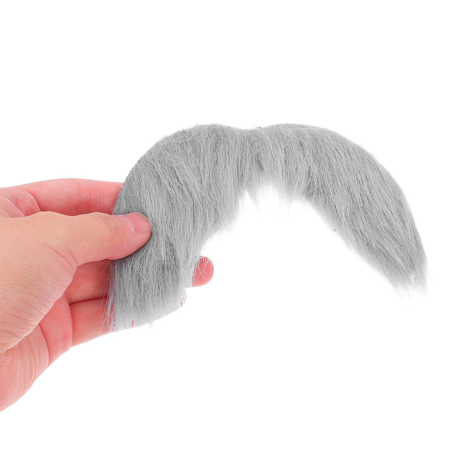 Set 5 Pezzi Baffi Finti Autoadesivi Sopracciglia Grigie per Travestimento Uomo Anziano Barba e Baffi Realistici per Feste Halloween Cosplay e Spettacoli Teatrali