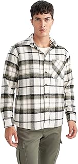 تيشرت عصري منسوج بأكمام طويلة وقصة عادية برقبة بولو موديل D1659AX للرجال من ديفاكتو