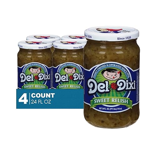 Miniatura 7 de Del Dixi Sweet Relish Pickles - Tarros de vidrio de 24 onzas líquidas, paquete de 4