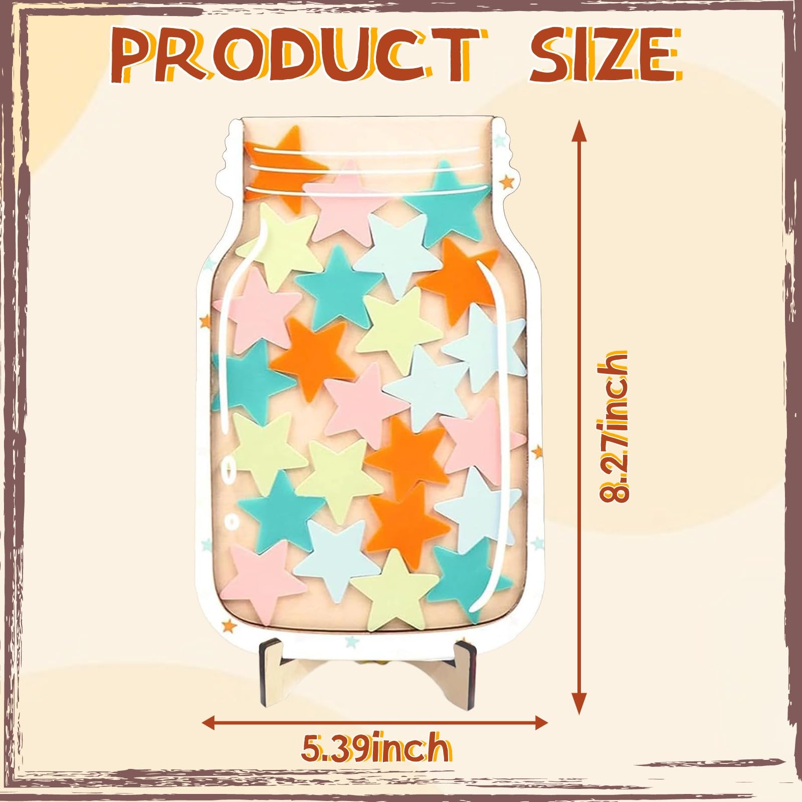 Pot de récompense pour enfants, 1 pièce, avec étoile, pot de récompense pour salle de classe, avec 25 jetons, tableau des tâches, cadeaux d'anniversaire pour enfants  15