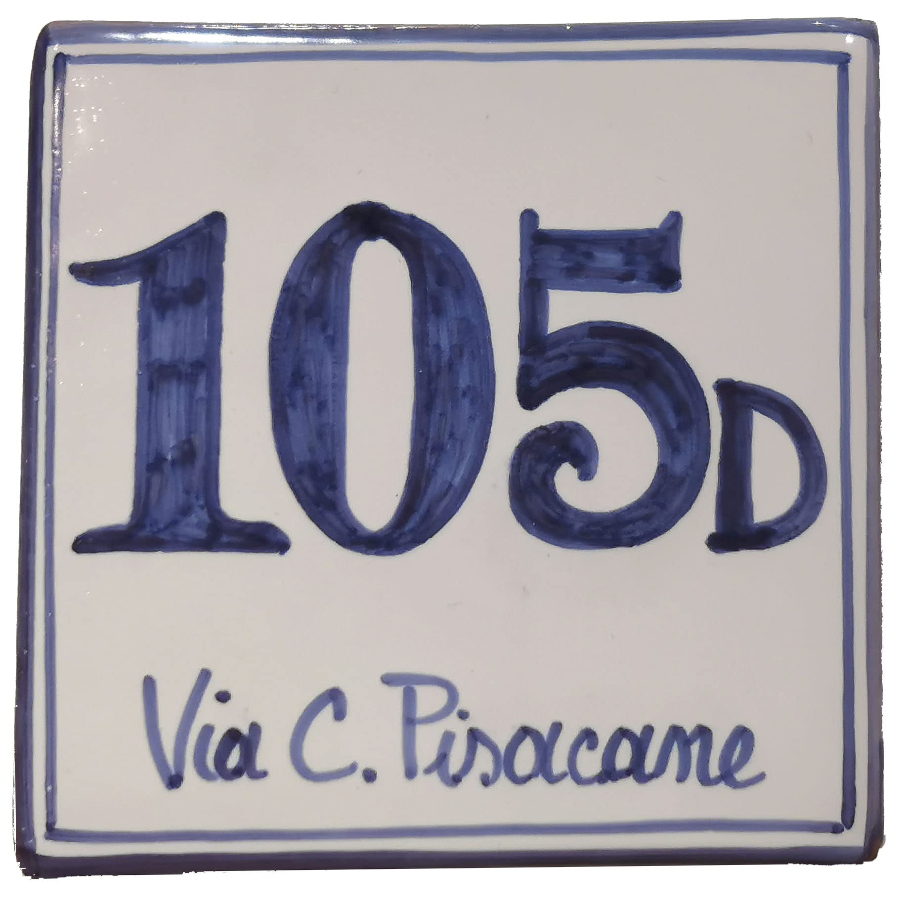 Numero civico per esterno e interno, Targa in ceramica fatta a mano personalizzbile con indirizzo, nome famiglia e decoro - quadrata, rettangolare, ovale
