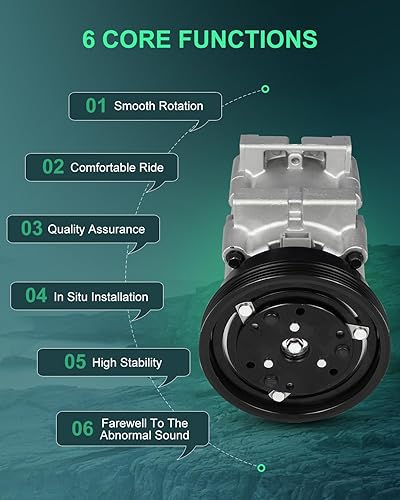 Miniatura 336 de SCITOO CO 10739C - Compresor de CA compatible con Honda Element 2.4L 2003 2004 2005 2006 2007 2008 2009 2010 2011