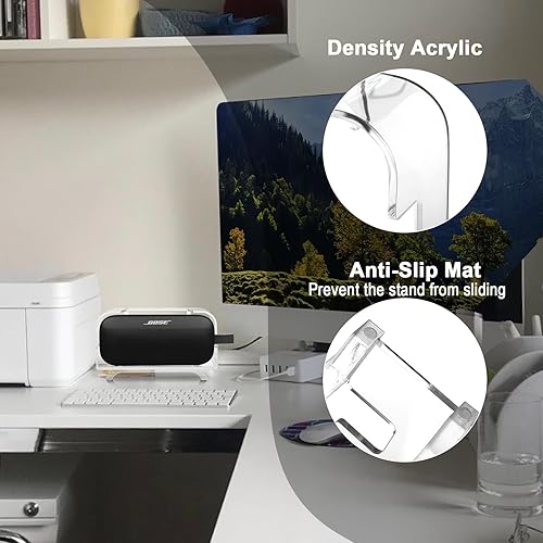Miniatura 4 de TXEsign Soporte de escritorio para altavoz Bose SoundLink Flex, soporte de mesa retro, soporte de exhibición, soporte de base de montaje de altavoz