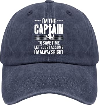 The Cap Tam is Always Right and Im The Captain Sun Hat Funny Caps for