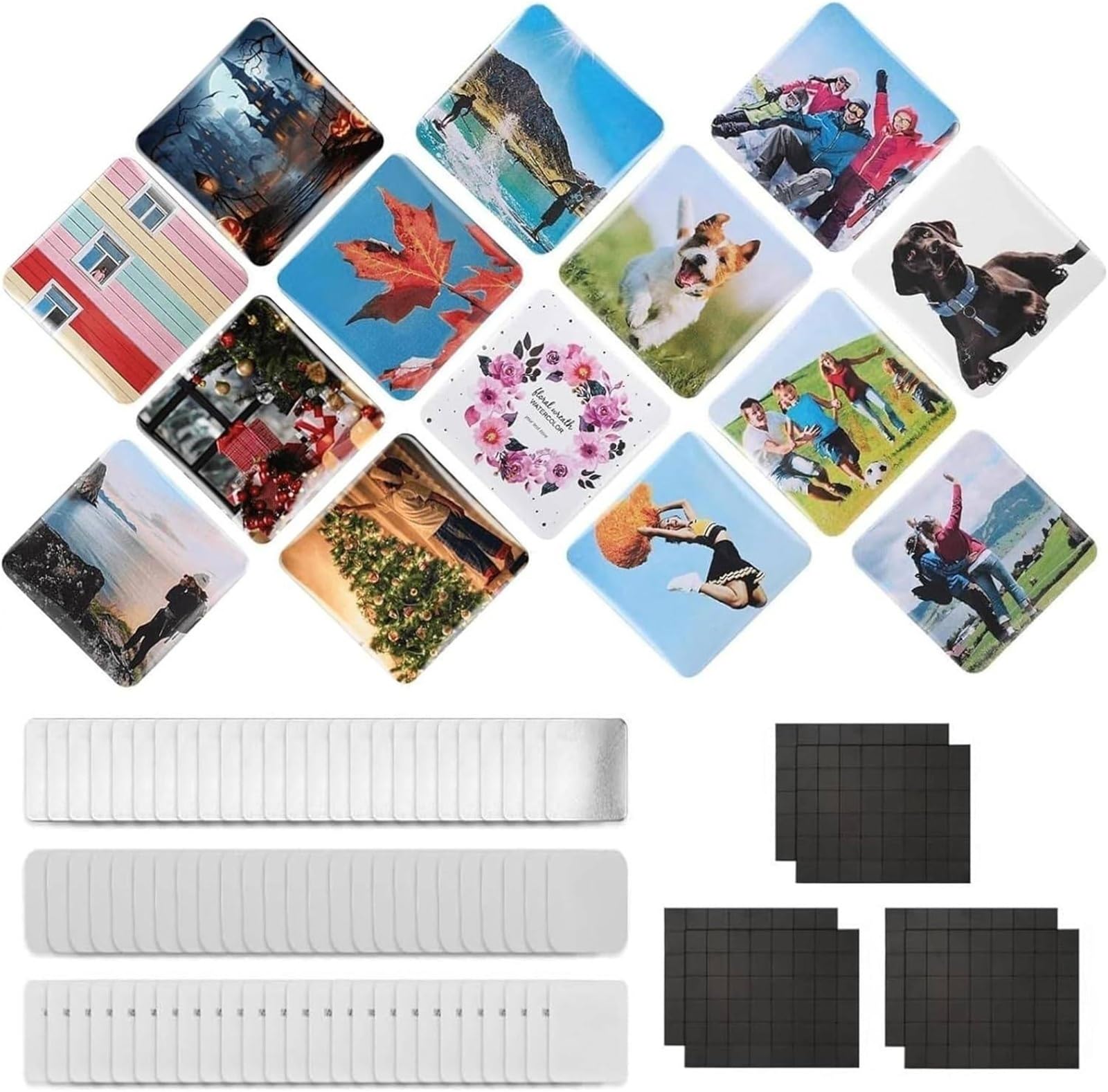Lot de 1 000 aimants photo pour réfrigérateur - 90 x 65 mm - Pour décorer les réfrigérateurs et les meubles en fer - 90 x 65 mm