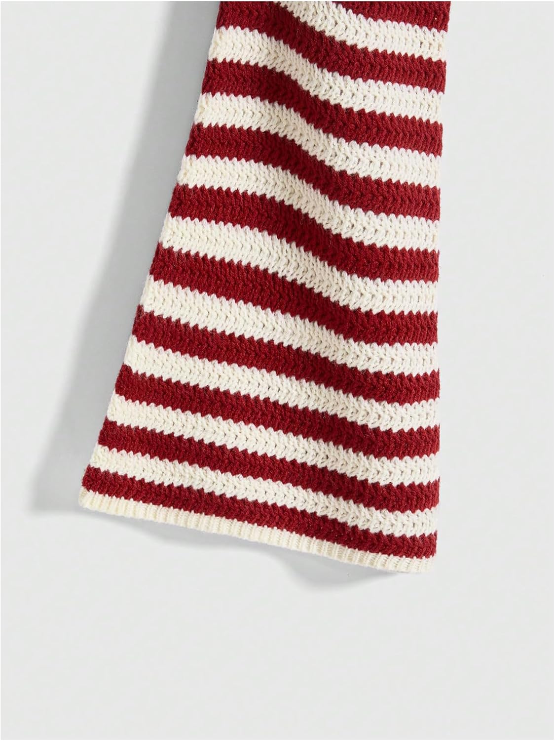 SOLY HUX Women's Striped Cropped Sweater Cute Graphic Bell Long Sleeve Crew Neck Knit Pullover Tops