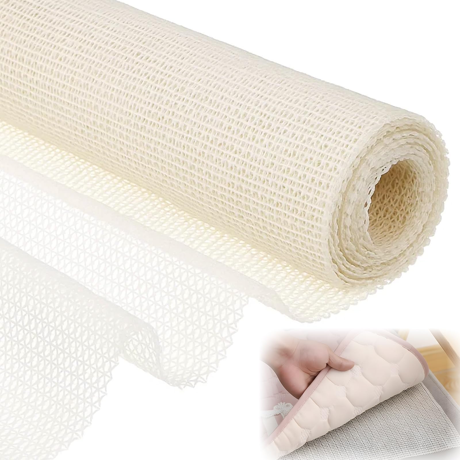 Non Slip Rug Underlay 150x200cm, Rug Anti Slip Underlay, Anti Slip Rug Underlay for Hard Floors, Car Boots and Pet Feeding Mats, Non-Slip Carpet Underlay to Prevent Slipping on Smooth Surfaces