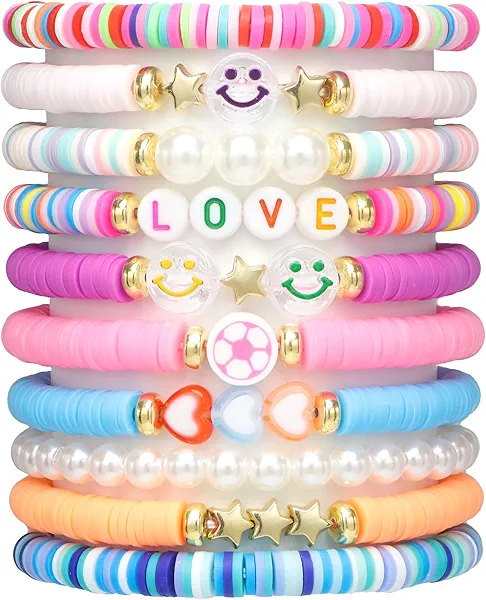 CHENSILAIYI Friendship Bracelets for Teen Girls & Women: Beaded, Preppy, Beach Styles - Ideal Gifts