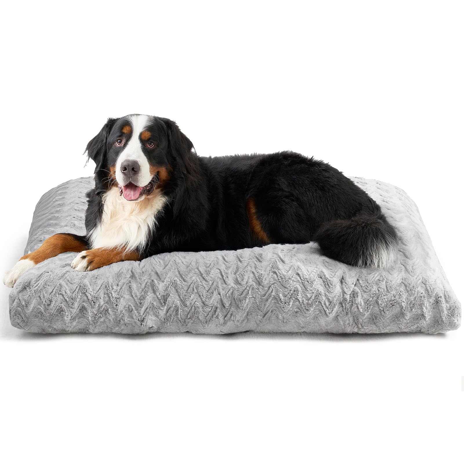 EHEYCIGA Hundebett Waschbar, Hundekissen Flauschig, Kuschelig Umkehrbare Hundematte mit Kunstpelz und Kunstleinen
