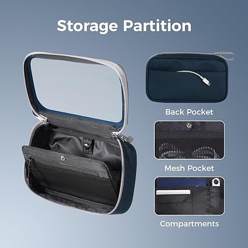 Miniatura 5 de pack all Organizador electrónico transparente, bolsa organizadora de cables de TPU, organizador de viaje de cable compacto para cables, cargadores,