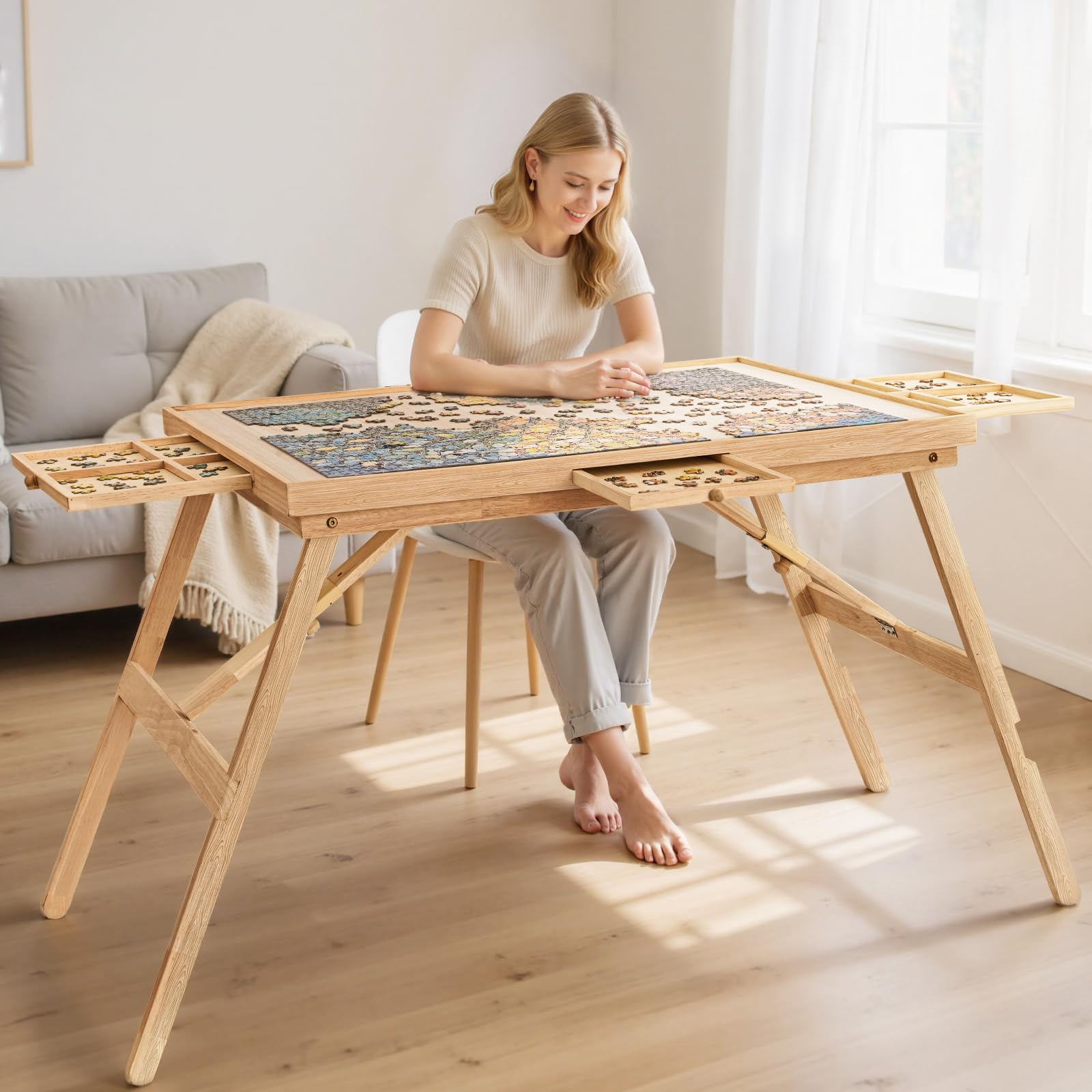 WAQ×DOORS　FOLDING WOOD TABLE Amazon.com: Flash Furniture 8-Foot Rectangular Wood Folding