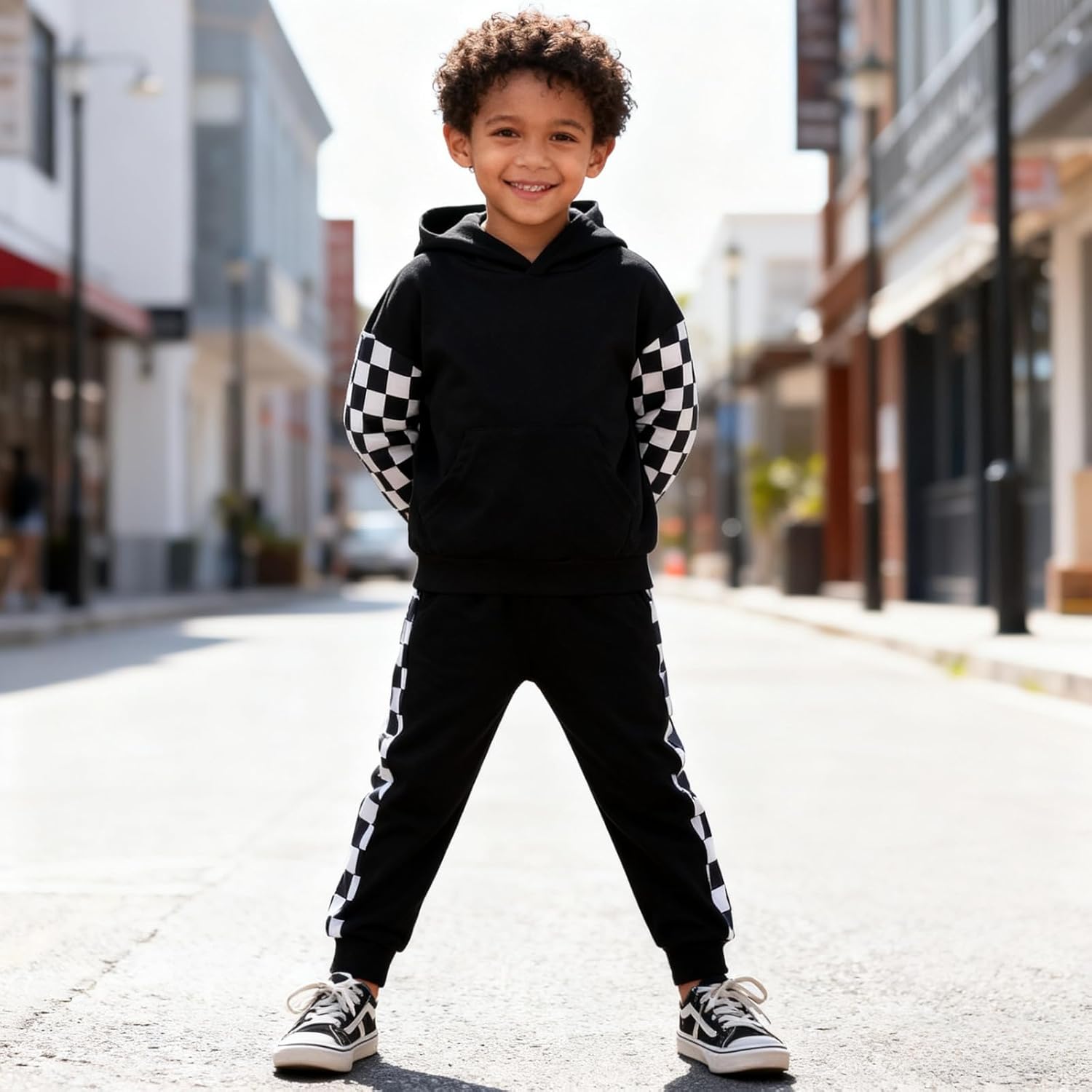 Size 4-8 Years Toddler Boys Clothes Hoodie Sweatshirt & Pants 2 Piece Set Boys Fashion Fall Winter Outfits Set - Image 2