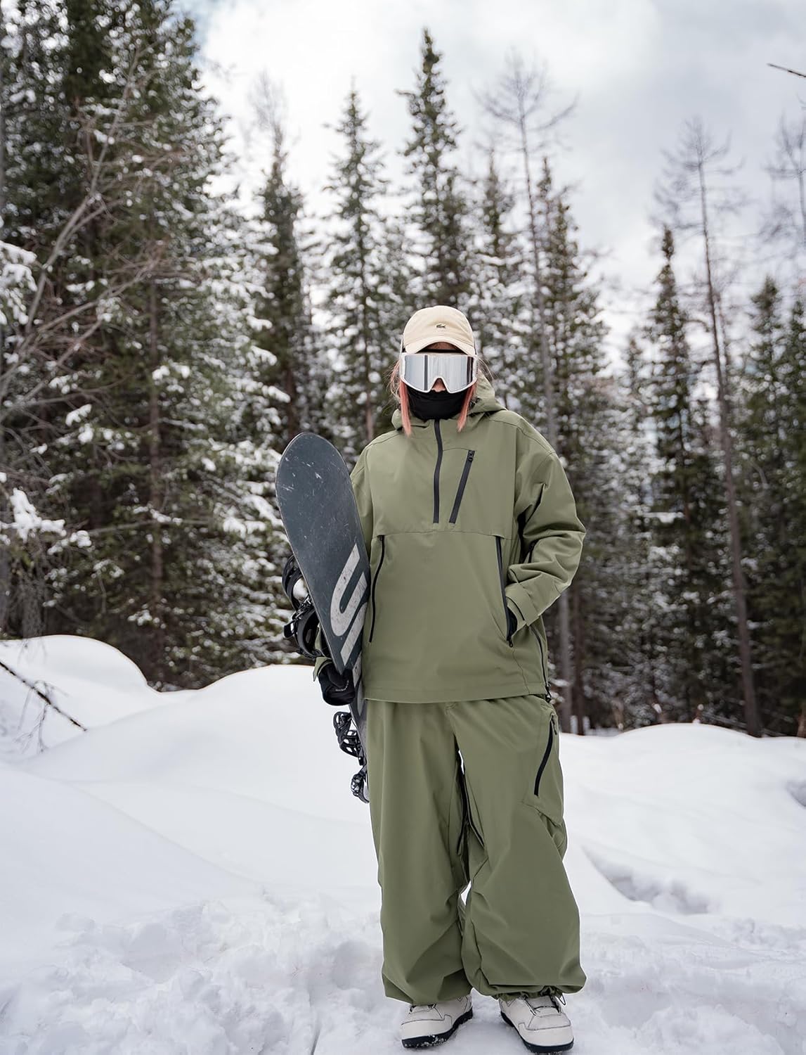 GSOU SNOW Womens Mens Snow Pants Baggy Snowboard Ski Pant Loose Waterproof Windproof Insulated - Image 3