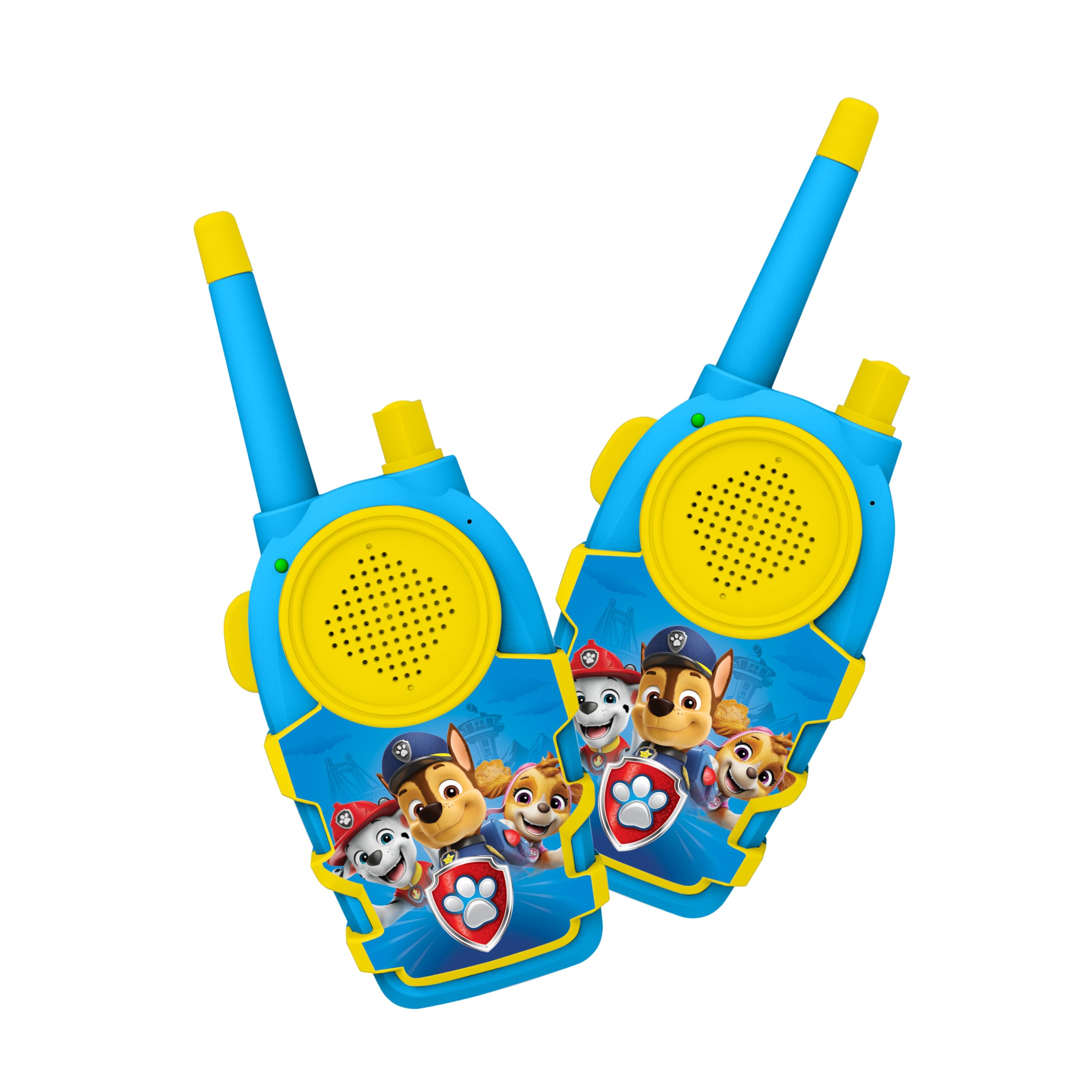 OTL Technologies Paw Patrol Kids' Walkie Talkie Set, 150m Range, Battery-Operated, Blue/Yellow, Two-Way Radio