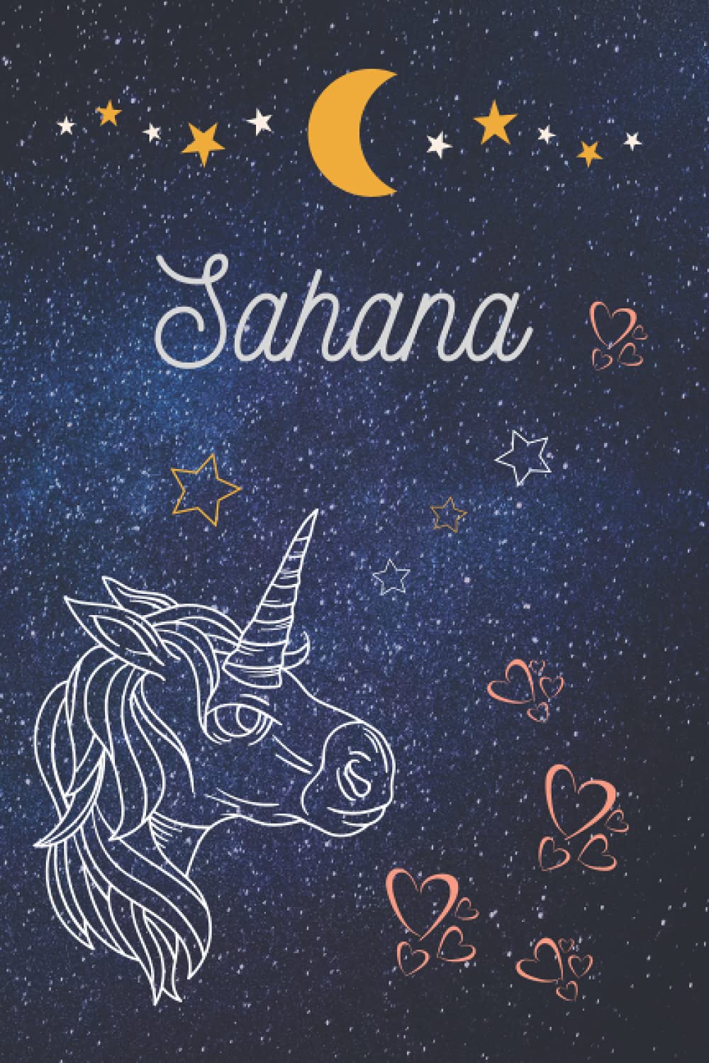 Sahana journal Notebook: Universe themed,lined notebook with 100 pages
