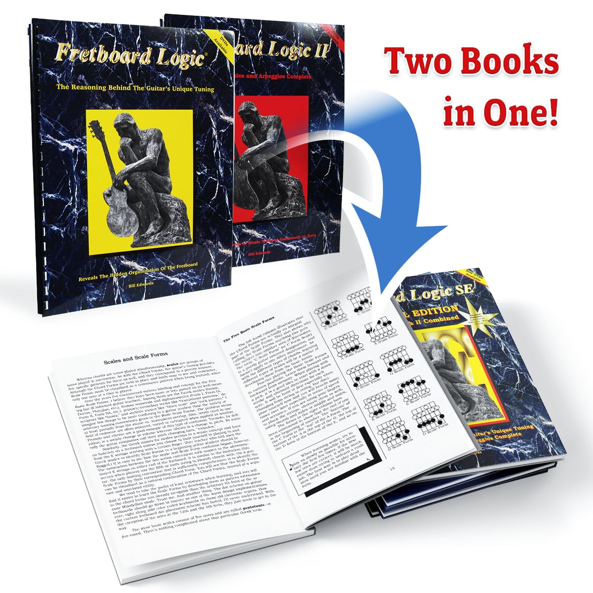 Fretboard Logic SE: The Reasoning Behind the Guitar's Unique Tuning Plus Chords Scales and Arpeggios Complete(2 Volumes)