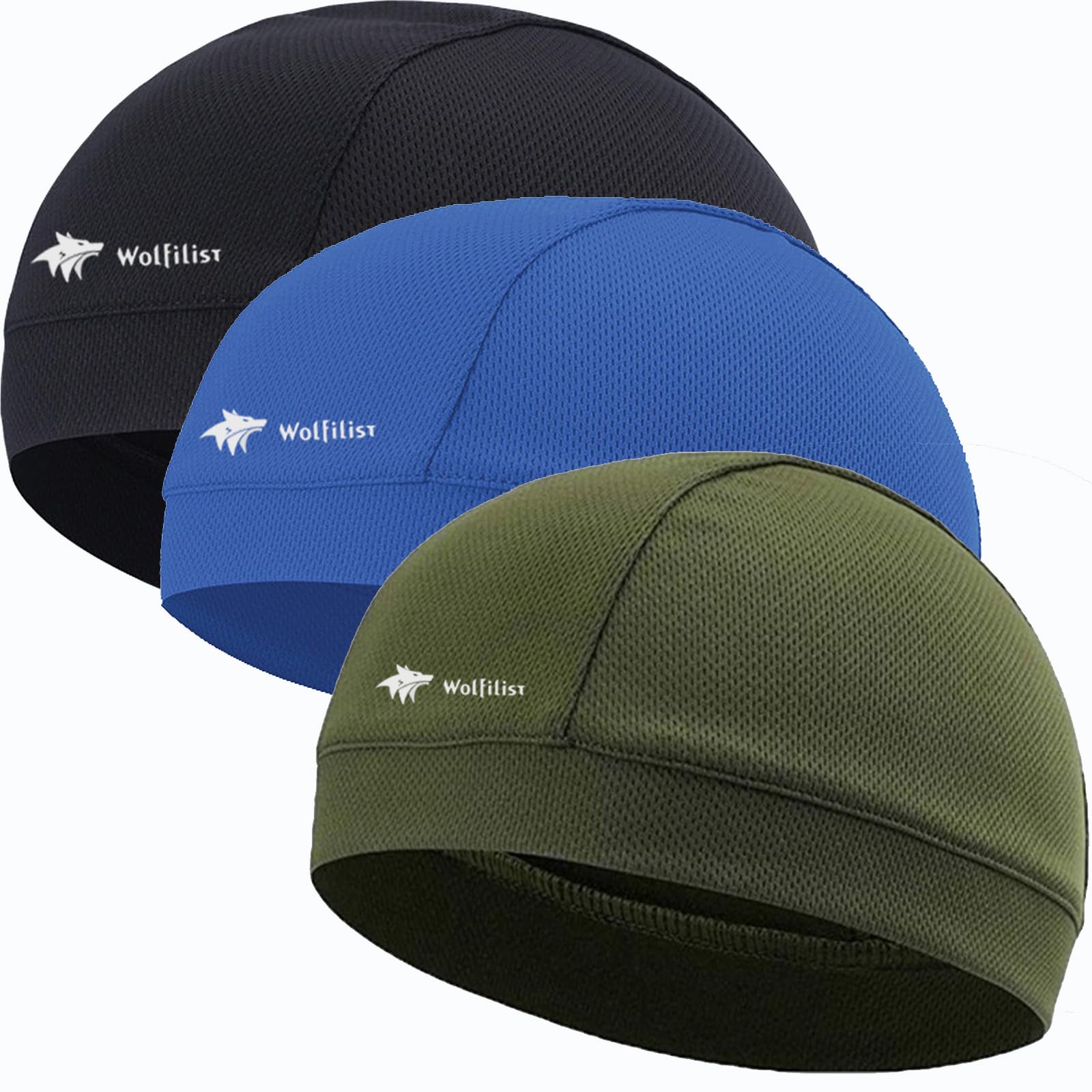 Forro de casco de calavera refrescante, sombrero de malla ligera para correr, se adapta debajo del casco, ciclismo, motocicleta, forro de sudor para hombres y mujeres
