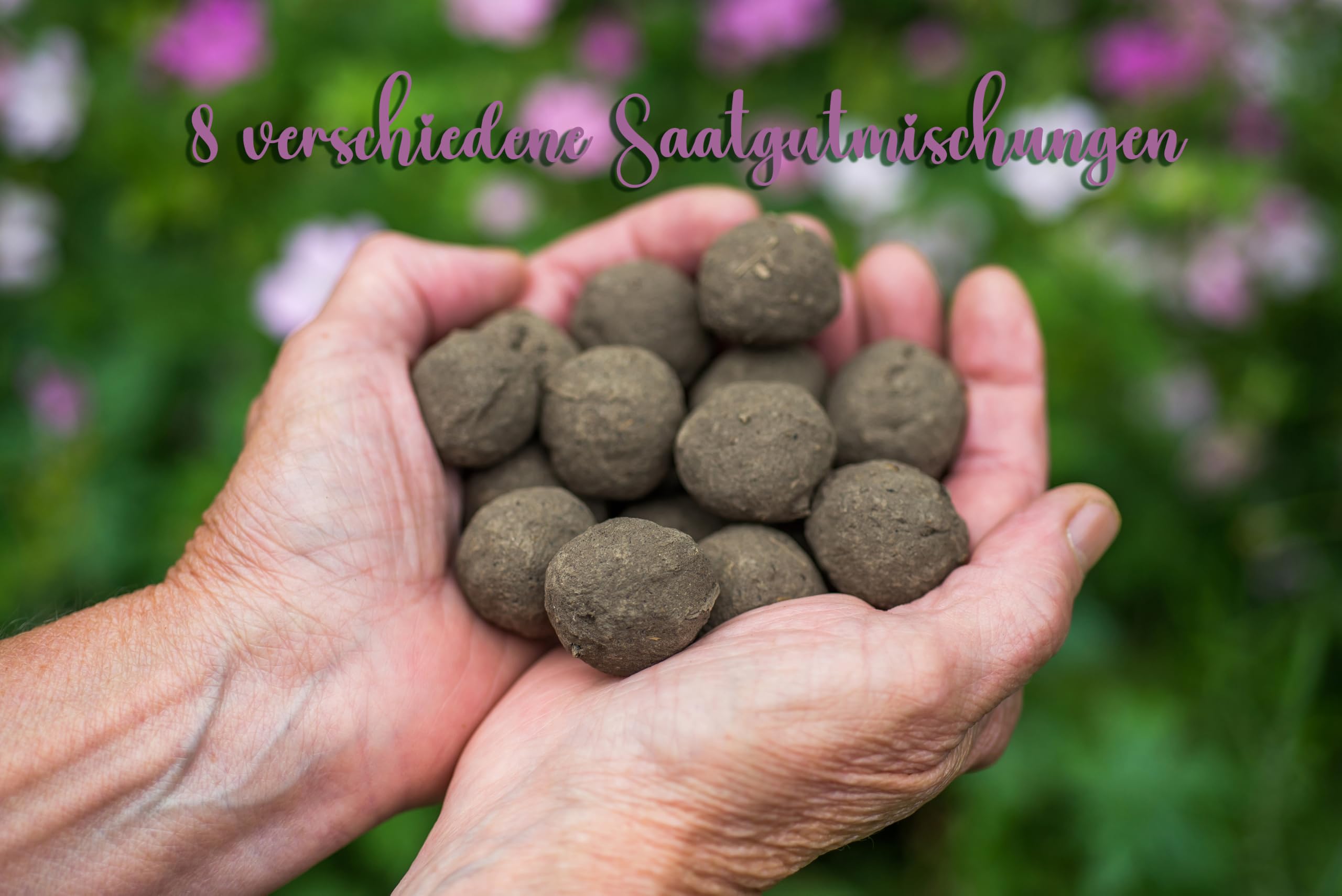 100 Seedballs unverpackt - nektarreiche Schmetterlings- und Bienenweide