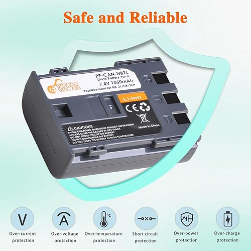 Miniatura 6 de Pickle Power NB-2L NB-2LH Batería 2 Pack y LED Dua Cargador para Canon Digital Rebel XT XTi PowerShot G7 G9 S70 S80 S60 S50 S30 S40 S45 DC420 DC410