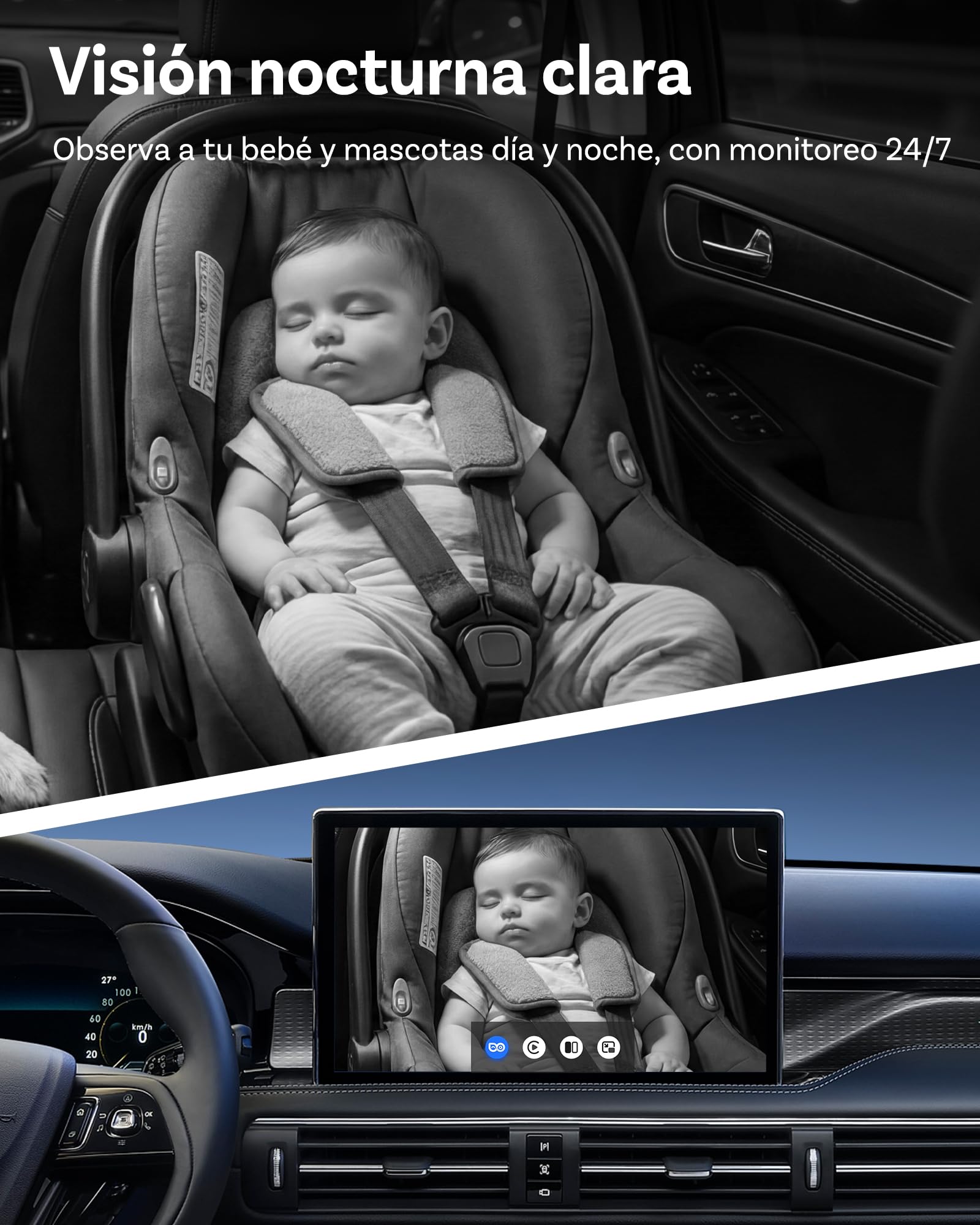 2026 Novedad Mundial Ottocast Cabin Care Car Adapter, Adaptador Carplay Inalámbrico con Bluetooth 5.4, Wi-Fi 2.4G+5G, Plug & Play, 1080p Full HD, Compatible con Coches Desde 2016 con CarPlay por Cable