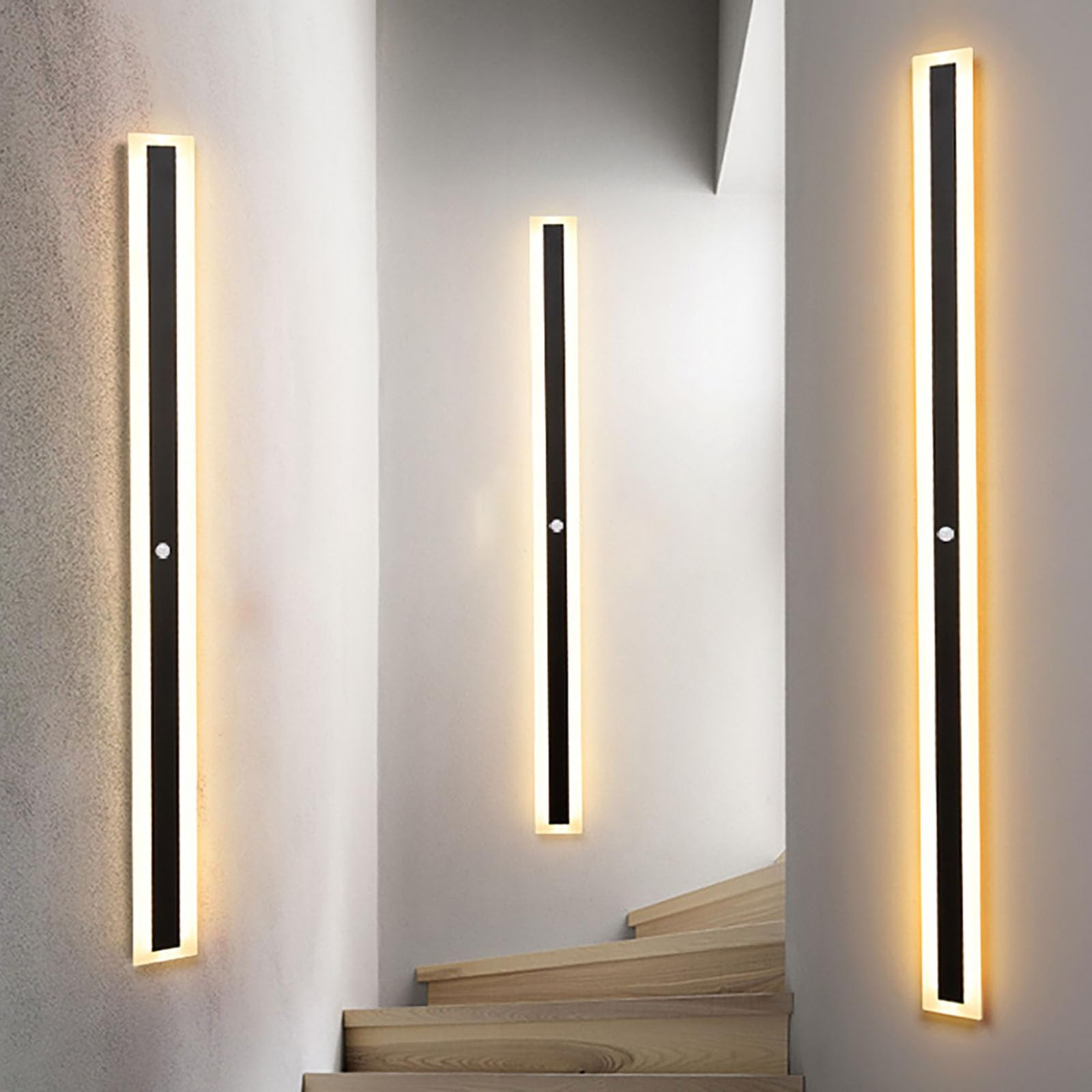Lámpara de pared moderna de 60cm con sensor para iluminar pasillos oscuros sin interruptor 8