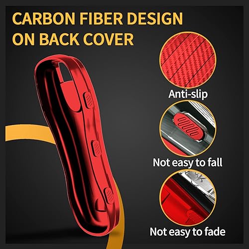 Miniatura 3 de TANGSEN Funda para llavero de TPU compatible con Porsche 911 Cayenne Panamera TAYCAN transparente textura de fibra de carbono de 3 y 4 botones