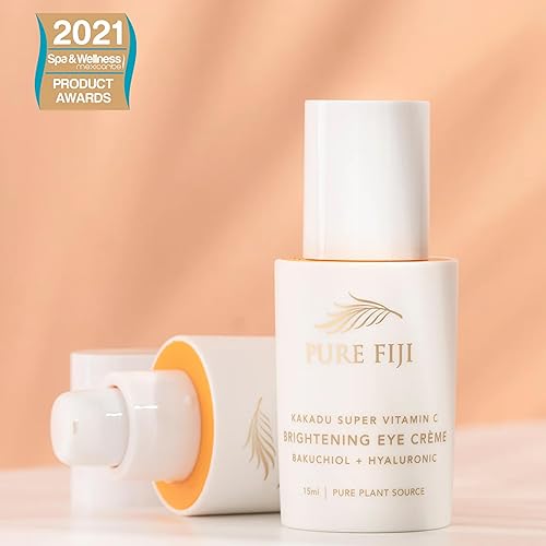Miniatura 2 de PURE FIJI Crema de ojos con vitamina C, crema iluminadora para debajo de los ojos para arrugas y bolsas, crema debajo de los ojos para ojeras,