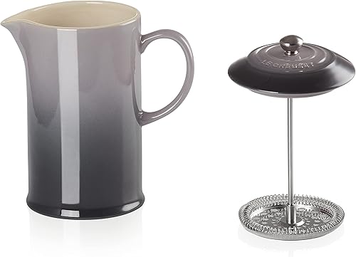 Miniatura 5 de Le Creuset Gres Cafetière Prensa francesa con émbolo de acero inoxidable, 1 litro, sirve 3-4 tazas, pedernal, 91028200444000