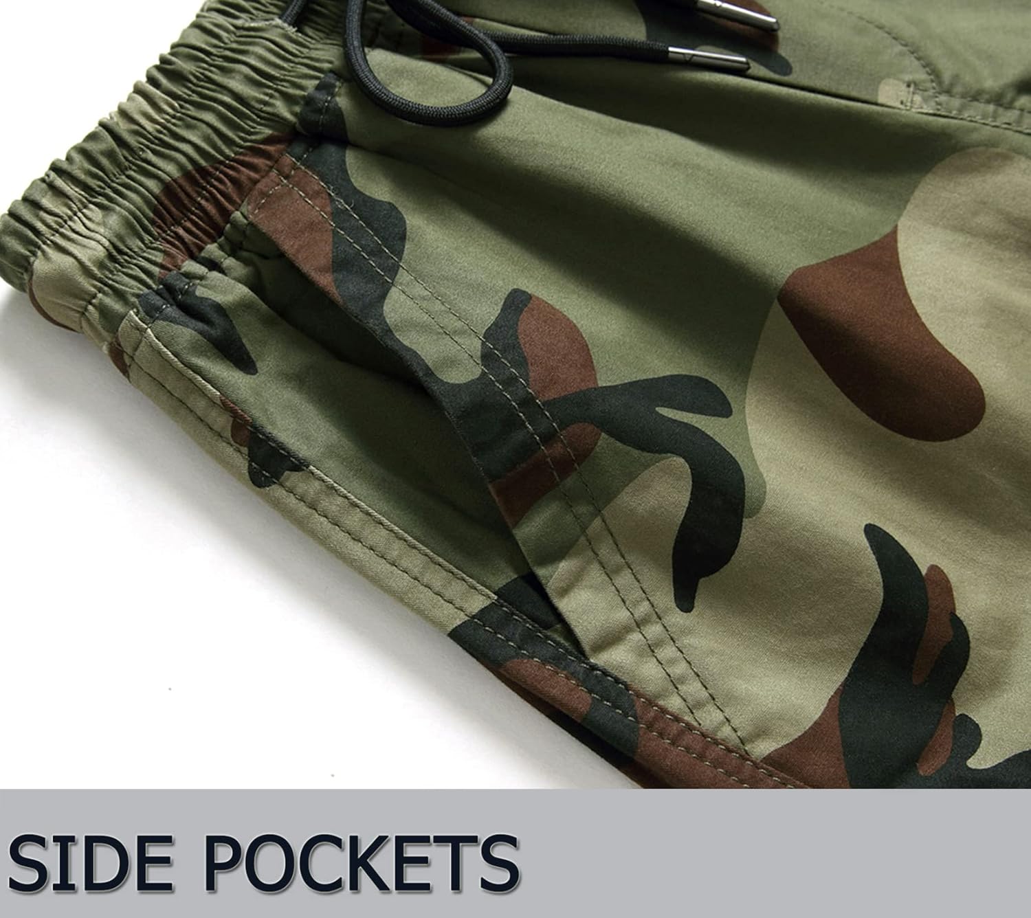 LOKTARC Boys' Pull-On Slim Fit Camo Cargo Jogger Pants - Image 5