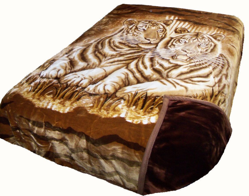Solaron King Two Ply White Tigers Mink Blanket Brown Buy Online Solaron King Two Ply White Tigers Mink Blanket Brown Buy Online