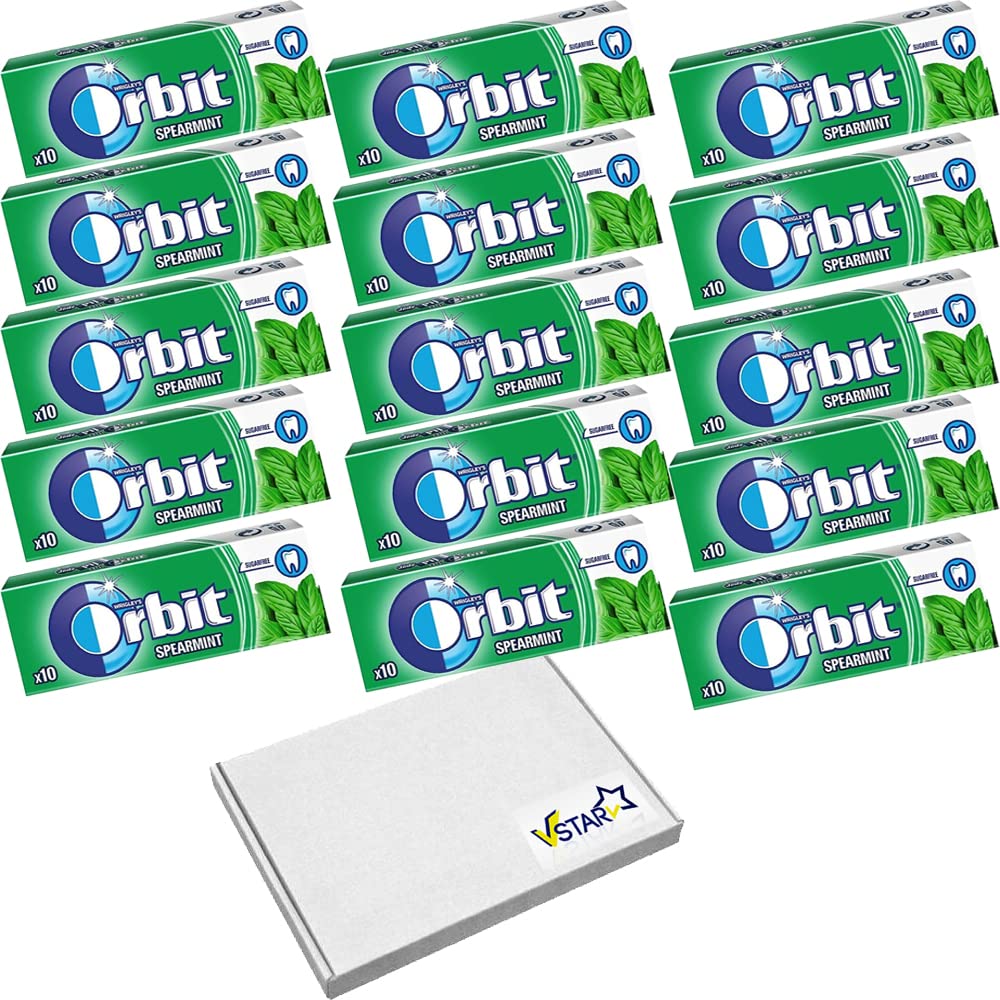 Original WRIGLEY'S ORBIT - Gomme da masticare 30 (scatola completa), confezione da 2 pezzi (menta)