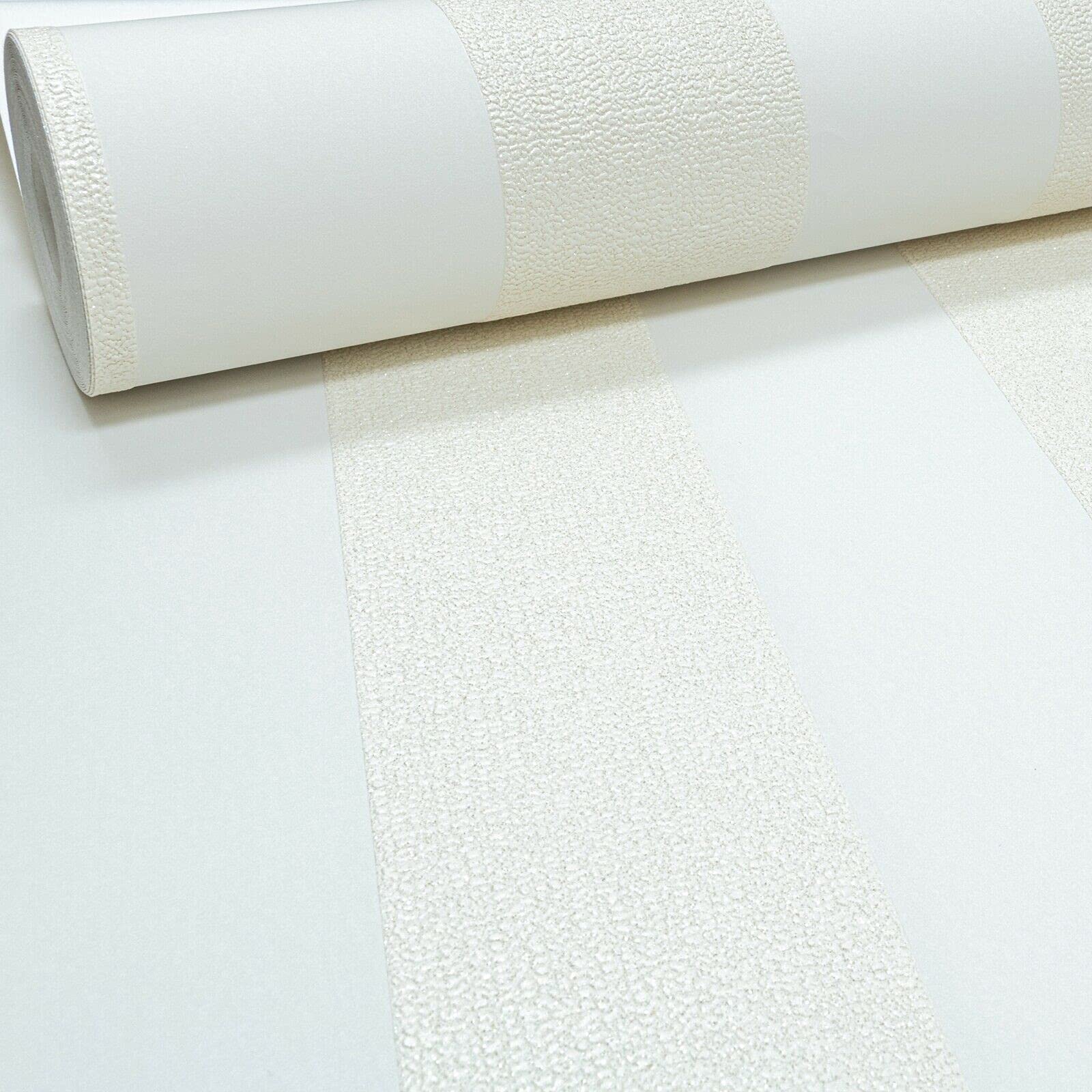 Sophie Laurence Cream Easy Paste The Wall Textured Shimmer Glitter Striped Wallpaper For Living Room Hallway Bedroom