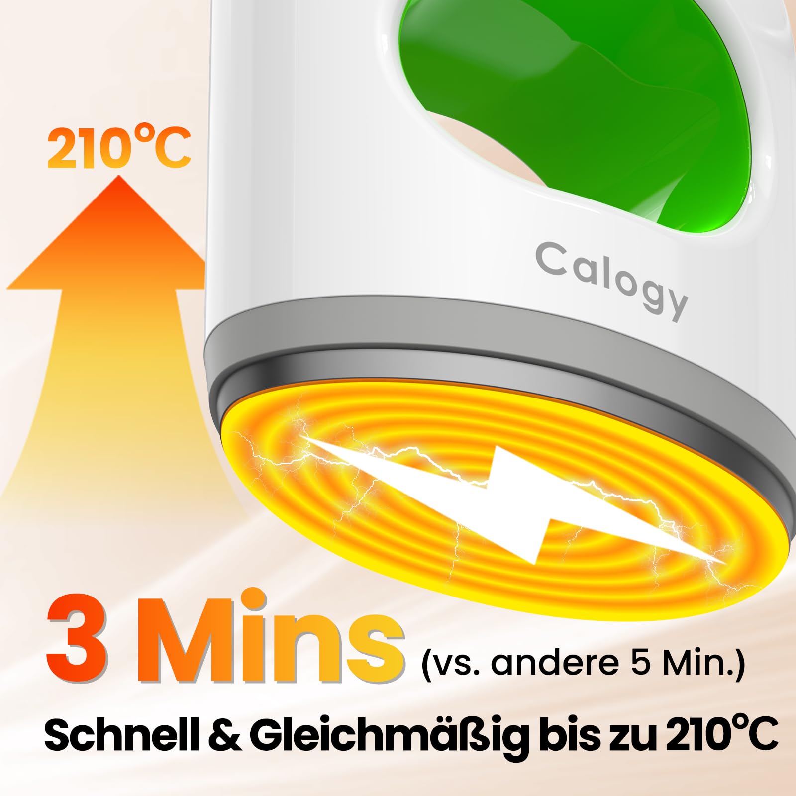 Calogy Mini Heat Press Machine 4 Stufen Temperatur max 210℃ Heißpresse für T-Shirts Schuhe Tassen