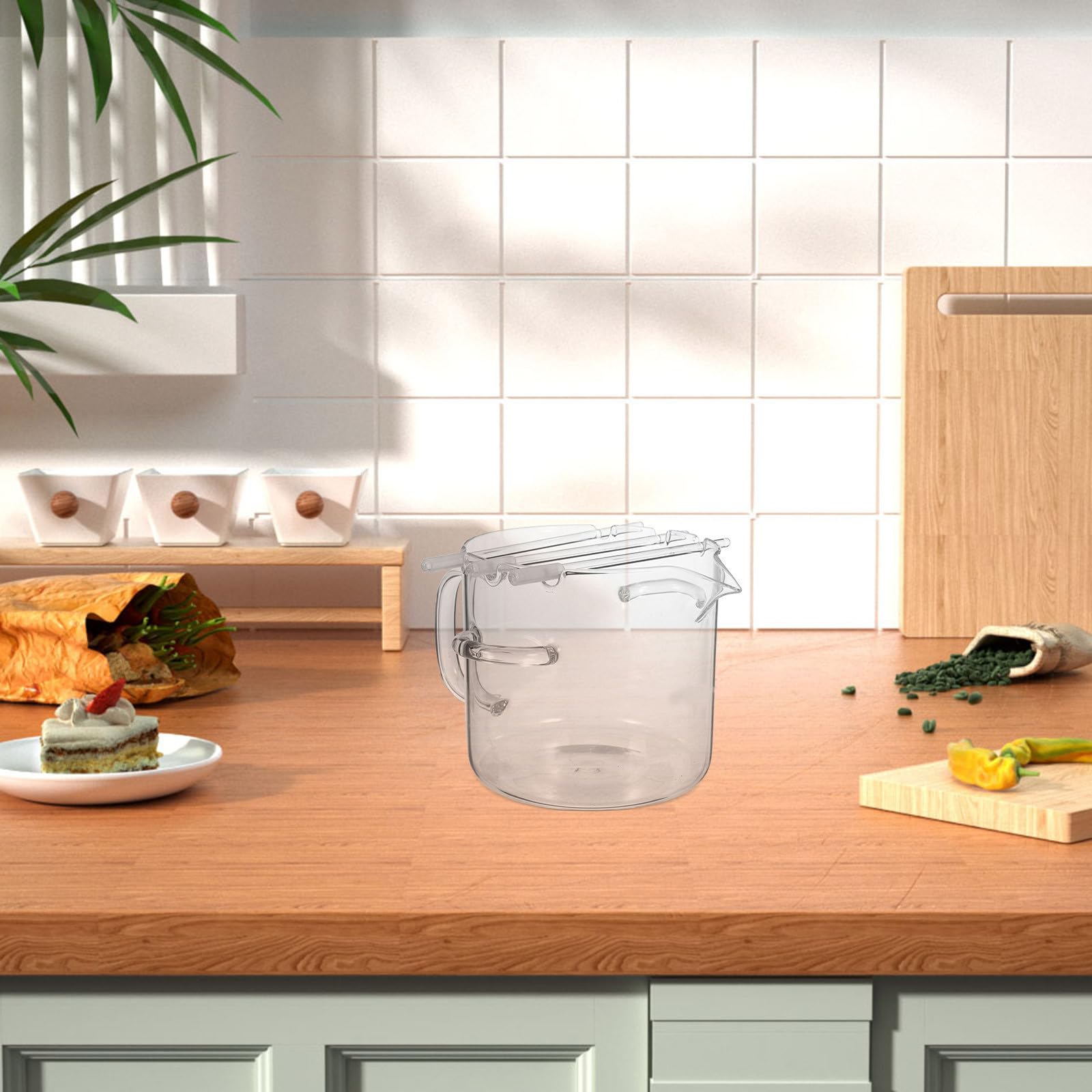 Cabilock Vaso Cottura in Vetro 2,1 per Microonde, 74 Oz, Antiaderente
