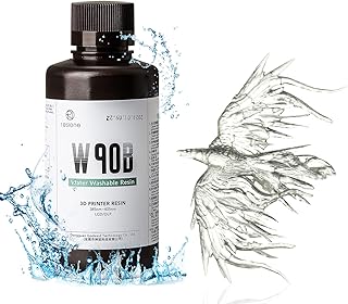 RESIONE W90B Water Washable 3D Printer Resin Almost Odorless LCD UV-Curing Resin 405nm Standard Photopolymer Resin for DLP MSLA LCD 3D Printing (Transparent, 1000g)