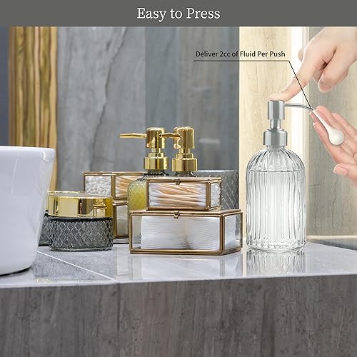 Miniatura 5 de Paquete de 6 dispensadores de jabón de repuesto, 304 tapas dispensadoras de jabón de acero inoxidable a prueba de óxido para botellas regulares de