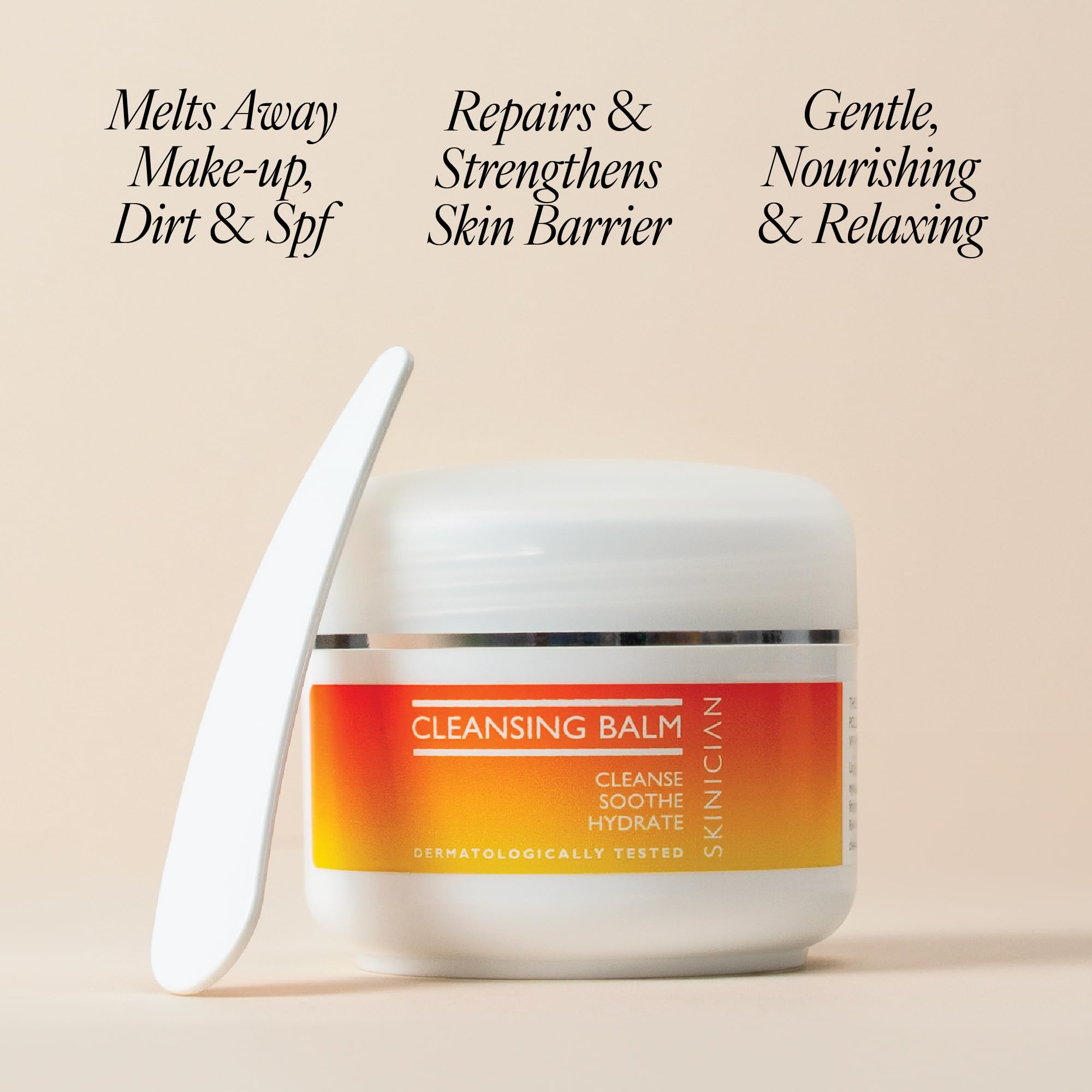 Skinician Reinigungsbalsam – angereichert mit Avocadoöl, Jojobaöl, Mandelöl und Vitamin E – Schmelzen Sie Verunreinigungen, – tierversuchsfrei & vegan (100 ml) Spatel im Lieferumfang enthalten.