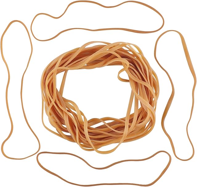 100 Pieces Large Rubber Bands, Heavy Duty Elastic Bands Long Thick Rubber Bands for Money Office Home School Supplies(20cm Length, 4mm Width)