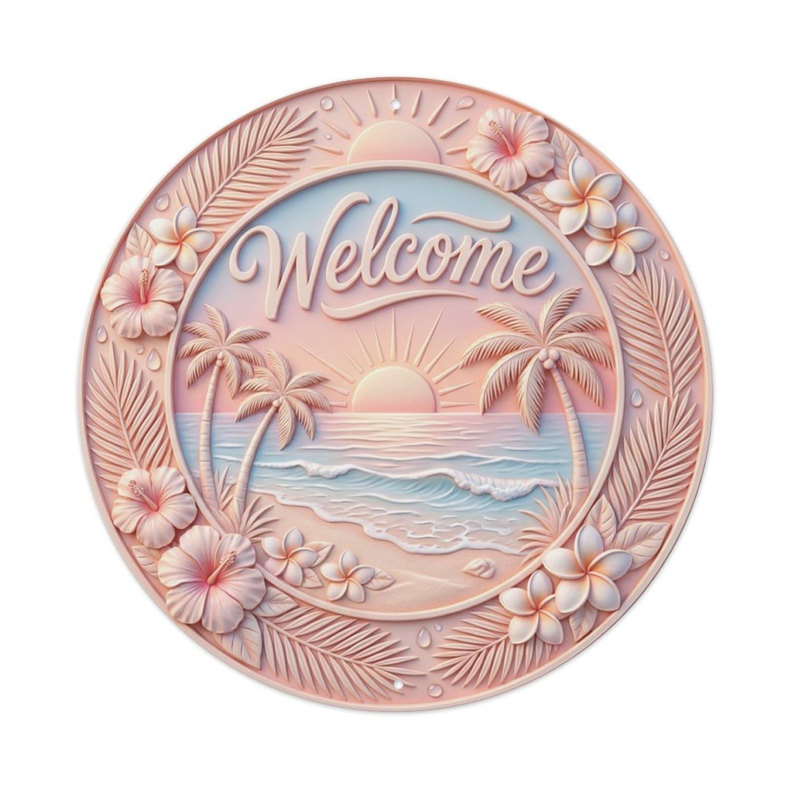 Tgrcjimh Style Metal Tin Sign Tropical Dawn Welcome Morning Light