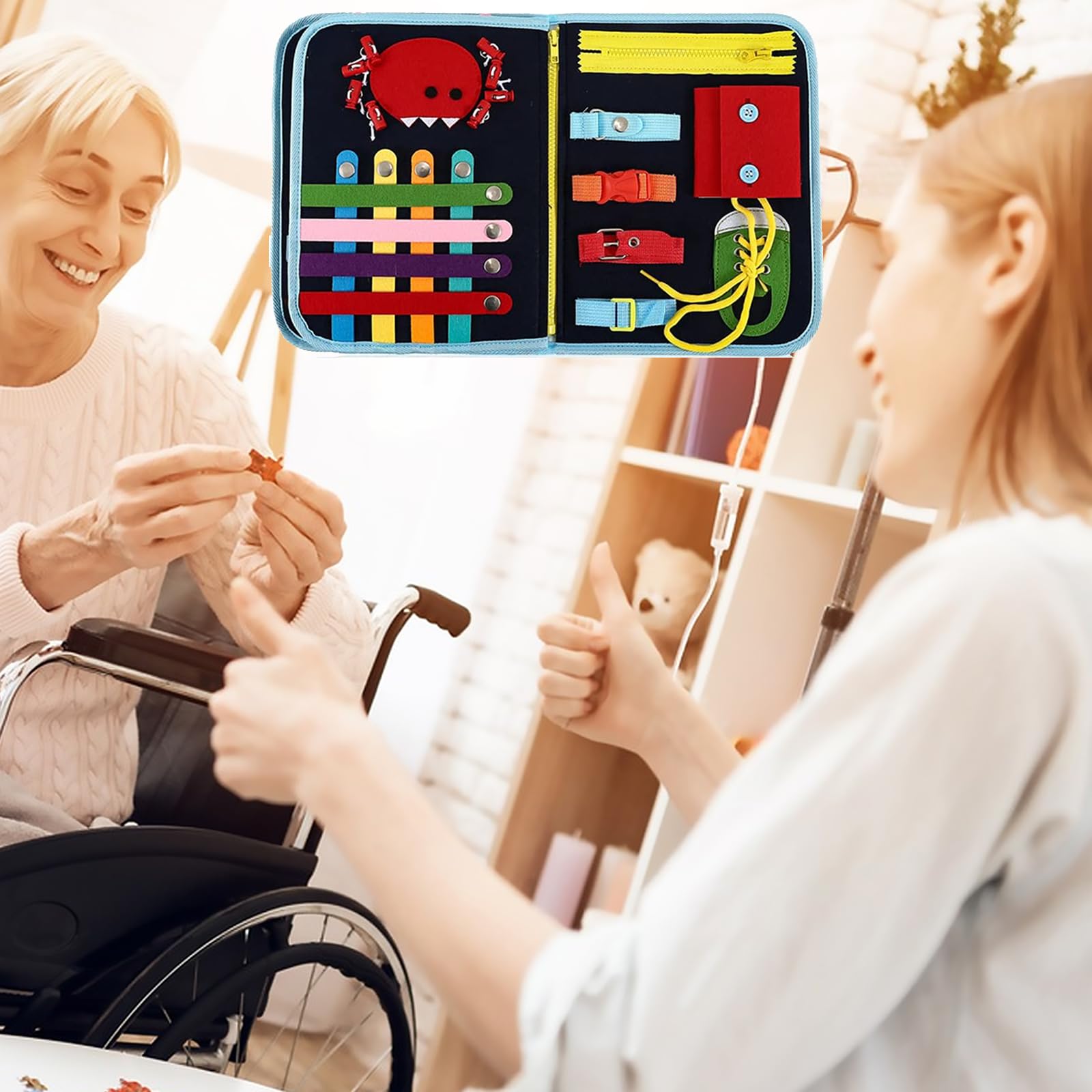 Coperta per Bambini per Demenza, Anziani e Demenza Occupazione Giochi per Mani per Demenza Coperta Sensoriale Regali per Demenza per Demenza di Alzheimer Autismo di Asperger