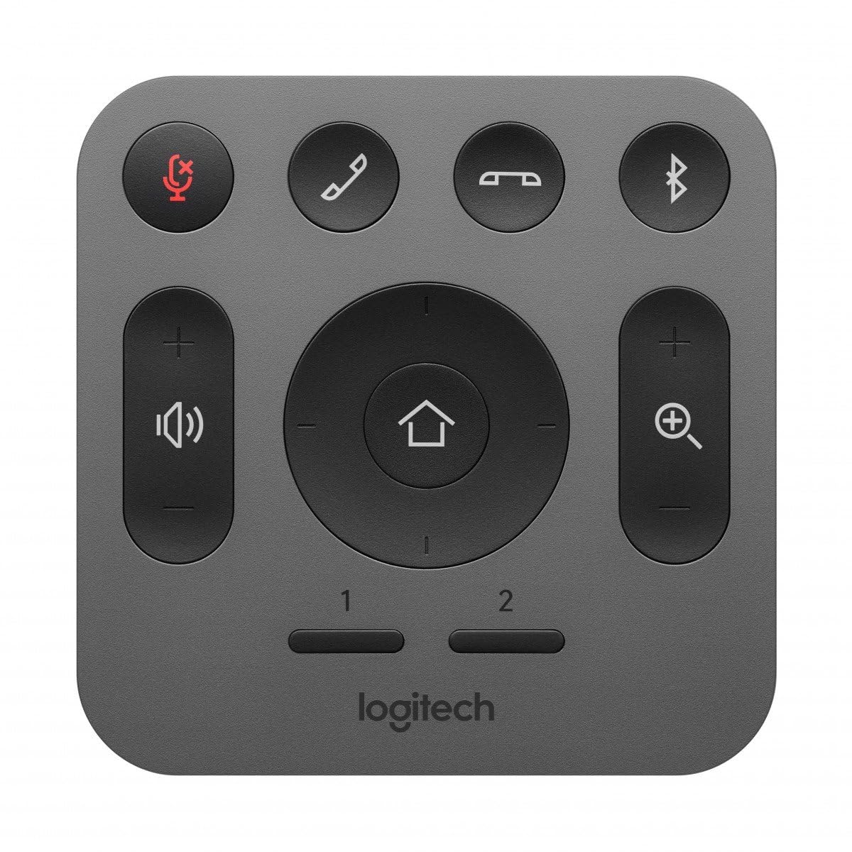 Logitech 993-001389 MeetUp Video Conferencing Camera Remote Control, Bluetooth, Control from Anywhere in the Room, Compact